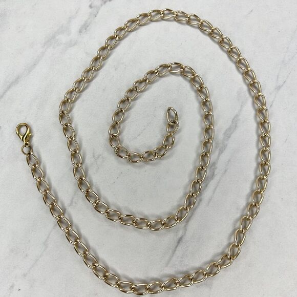 Skinny Gold Tone Dainty Chain Link Belt XS/S ✨ - Picture 1 of 9